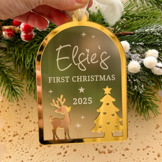 Baby’s First Christmas Ornament | Personalised First Christmas Tree Ornament Acrylic