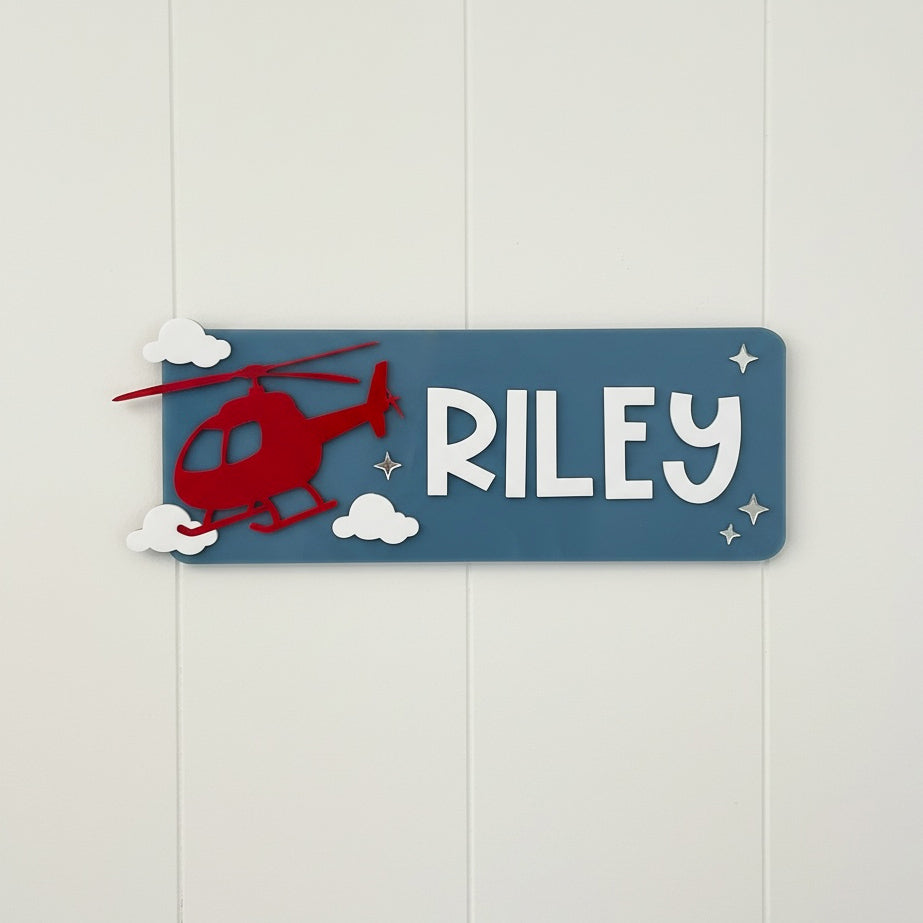 Acrylic Name Sign | Kids Personalised Bedroom Door Signs