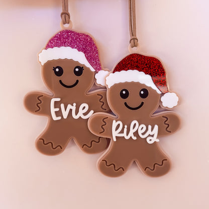 Personalised Christmas Ornament Acrylic Gingerbread Man