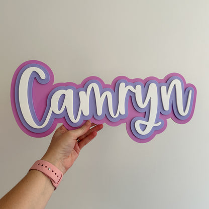 3d Triple Layered Acrylic Name Sign