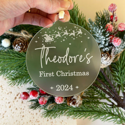 Baby’s First Christmas Ornament | Personalised First Christmas Tree Ornament