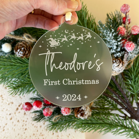 Baby’s First Christmas Ornament | Personalised First Christmas Tree Ornament