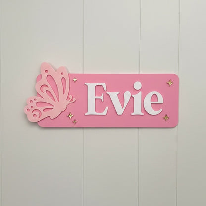 Acrylic Name Sign | Kids Personalised Bedroom Door Signs
