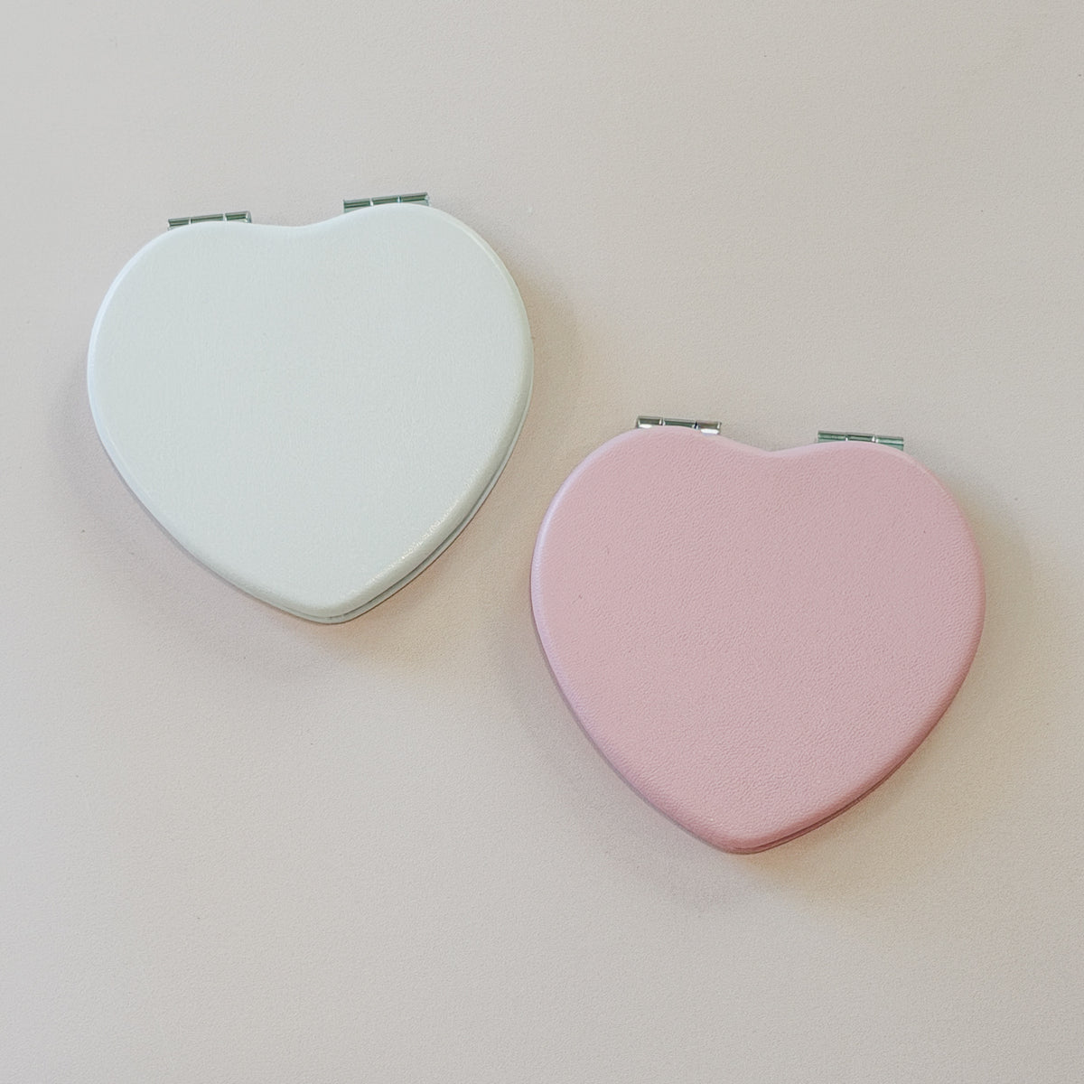 Personalised Heart Compact Mirror – Engraved Name Gift