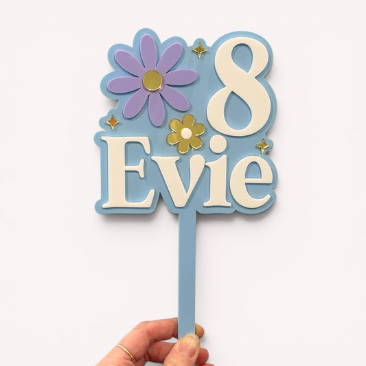 Cake Topper Flowers | Personalised