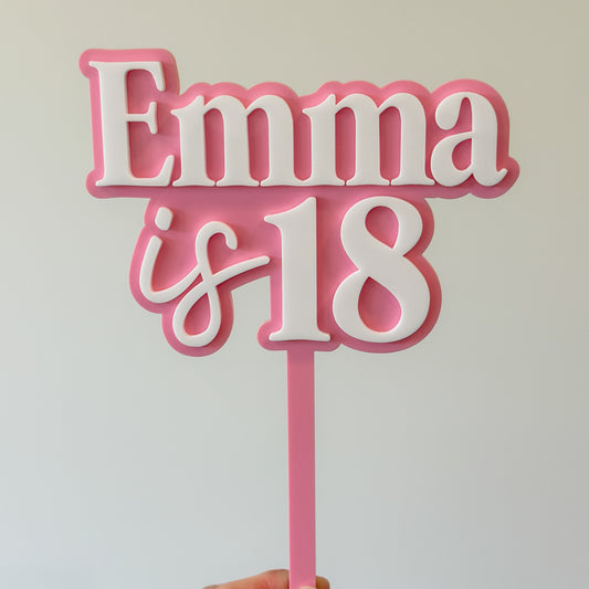 Cake Topper Acrylic Number | Personalised
