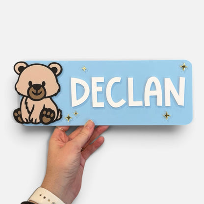Acrylic Name Sign | Kids Personalised Bedroom Door Signs