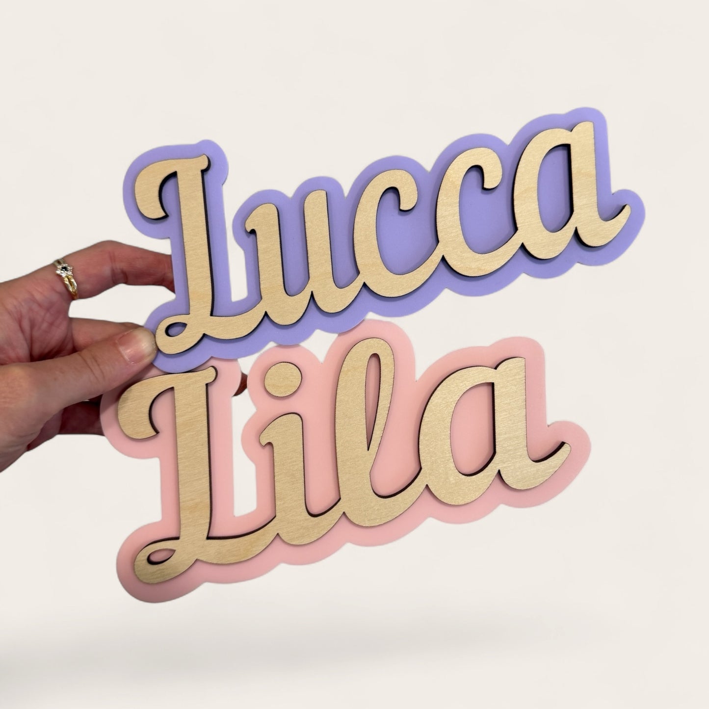 Personalised Kids Wooden Acrylic Door Sign