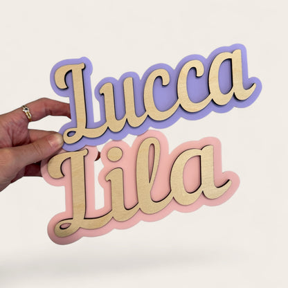 Personalised Kids Wooden Acrylic Door Sign