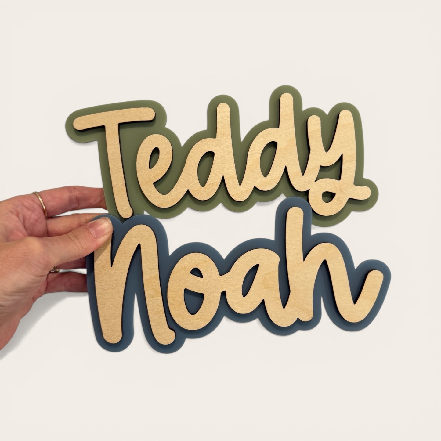 Personalised Kids Wooden Acrylic Door Sign