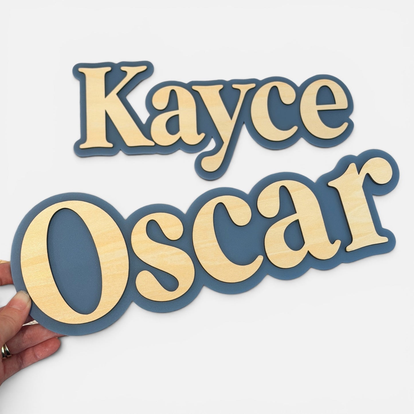 Personalised Kids Wooden Acrylic Door Sign