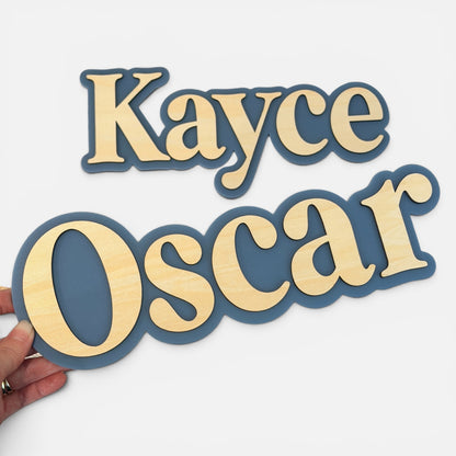 Personalised Kids Wooden Acrylic Door Sign