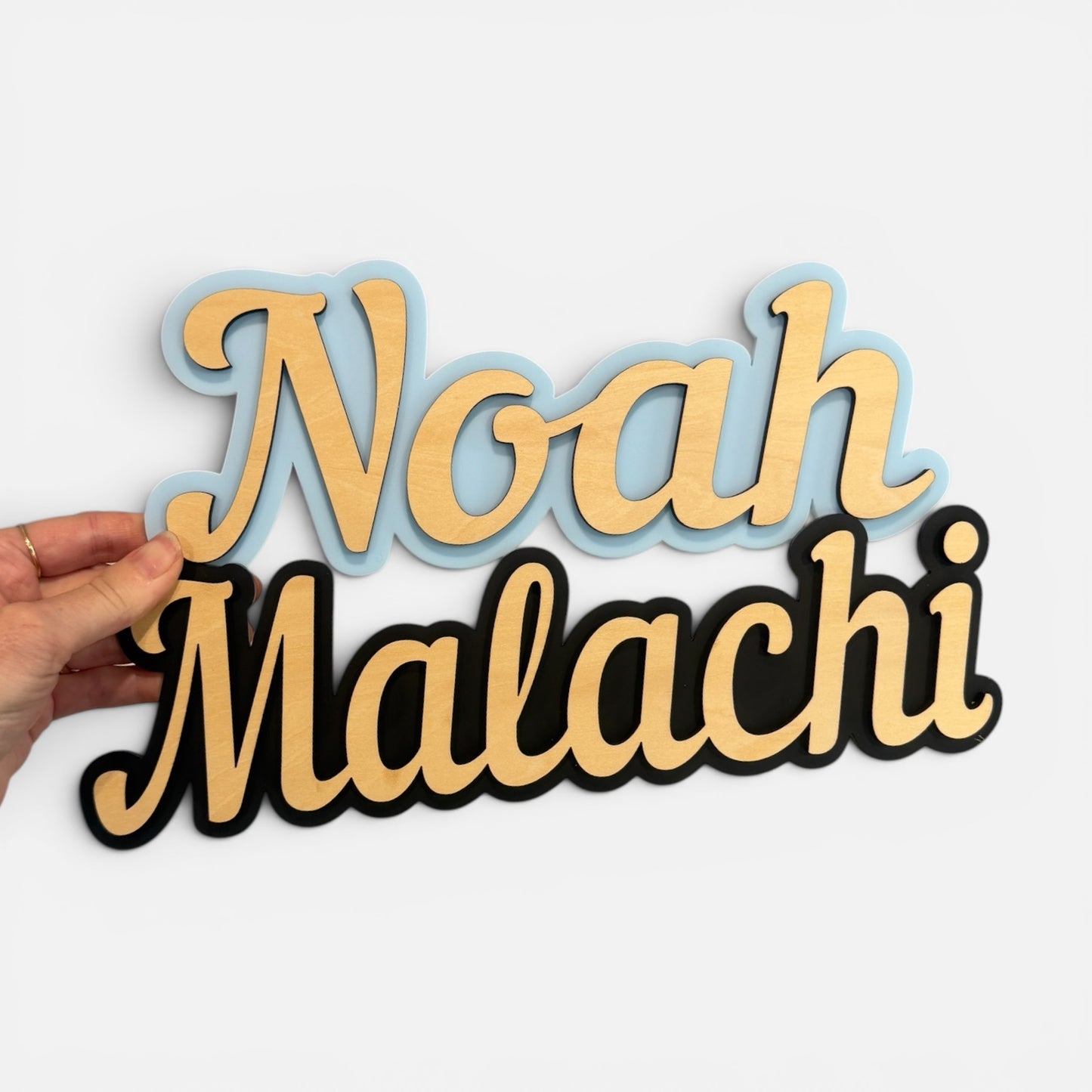Personalised Kids Wooden Acrylic Door Sign