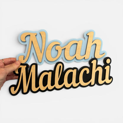 Personalised Kids Wooden Acrylic Door Sign