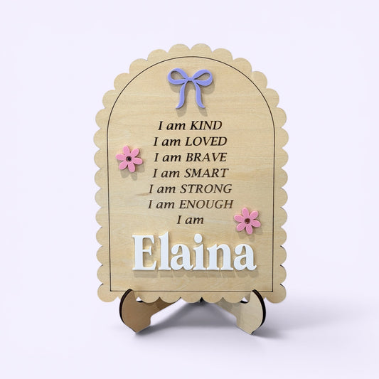 Affirmation Kids Sign | Bow