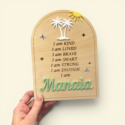 Affirmation Kids Sign | Palm Tree