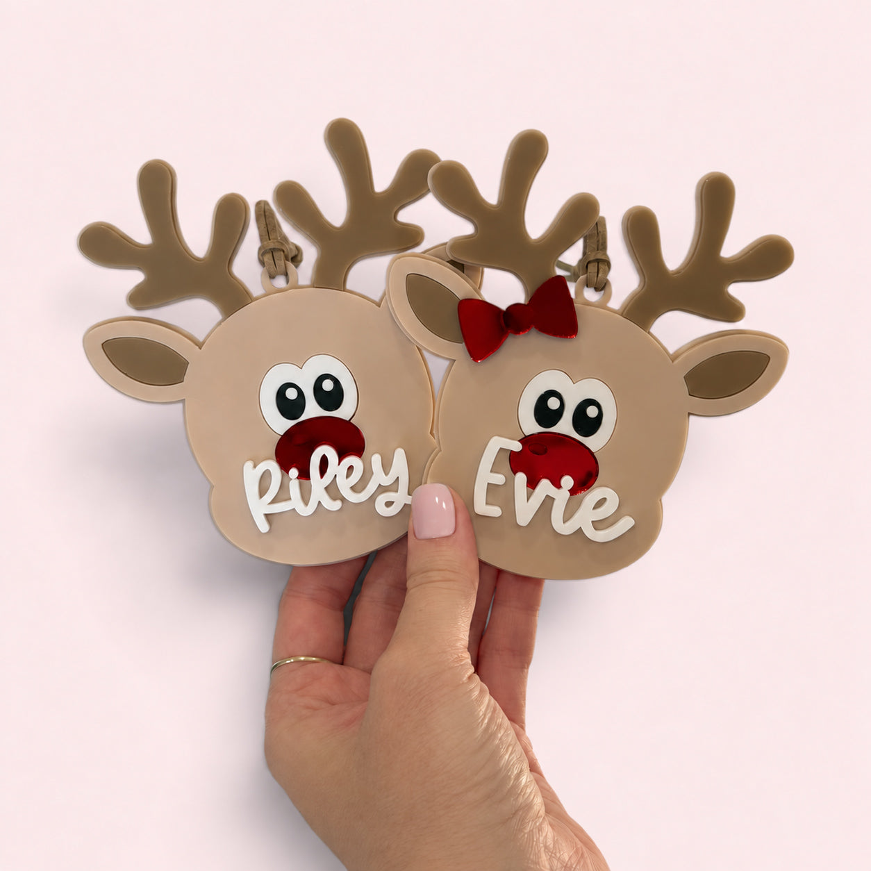 Personalised Christmas Ornament Acrylic Reindeer