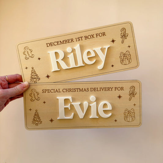 DIY Christmas Crate Plaque Sign | Personalised Crate Sign