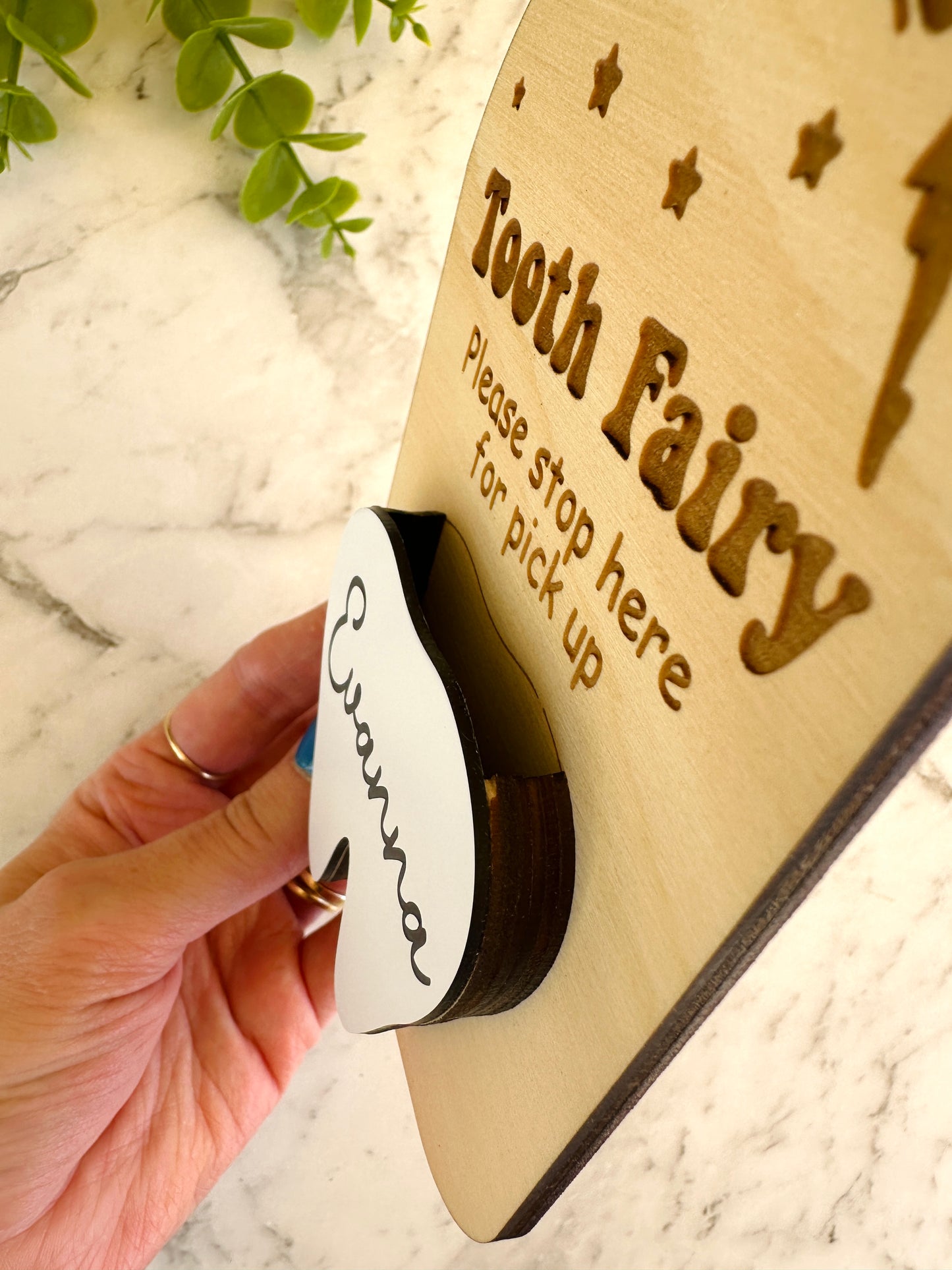 Tooth Fairy Hanger - Tooth Fairy Pickup Box - Personalised with Name