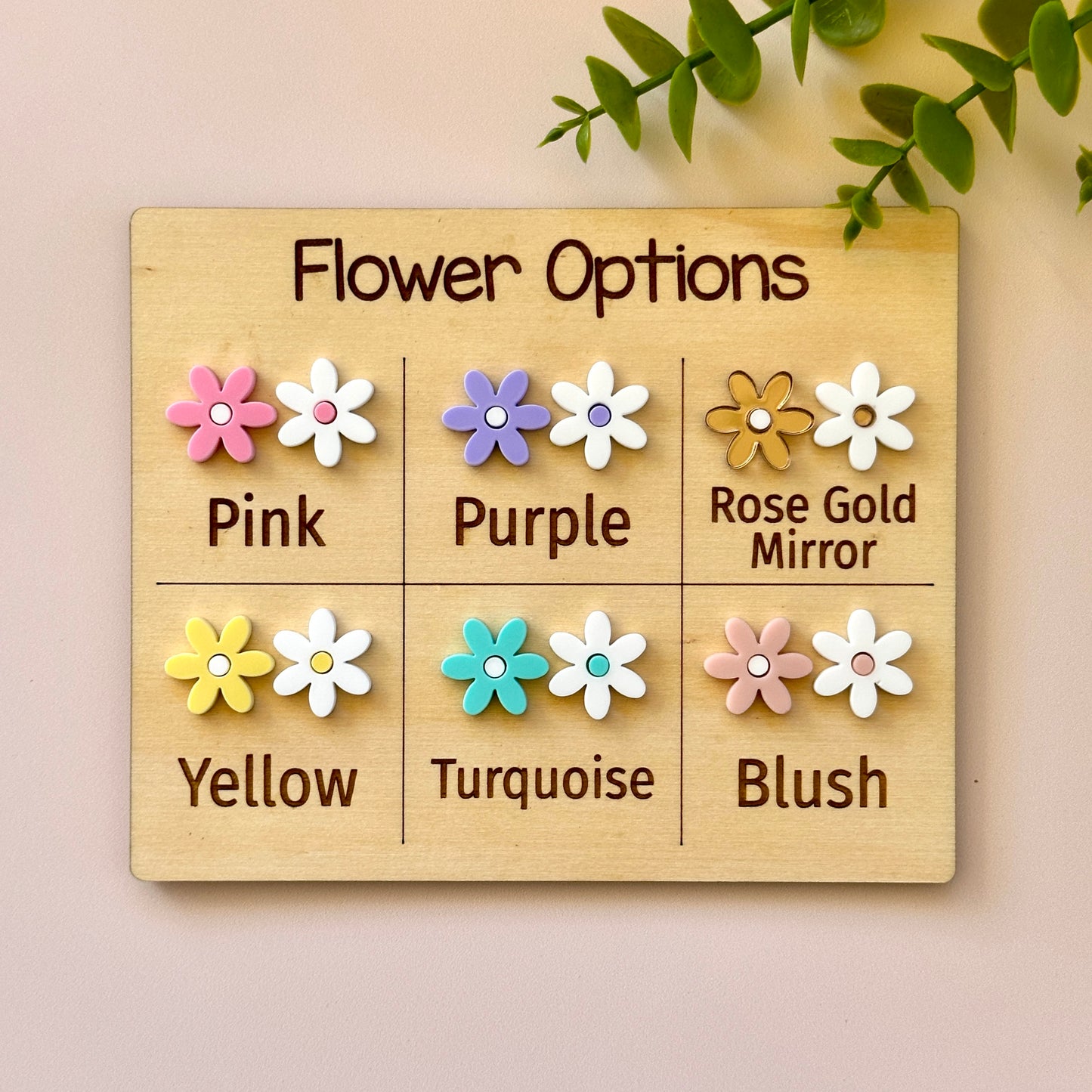 Personalised Name Plaque - Flowers| Kids Door Sign | Birth Announcement Plaque