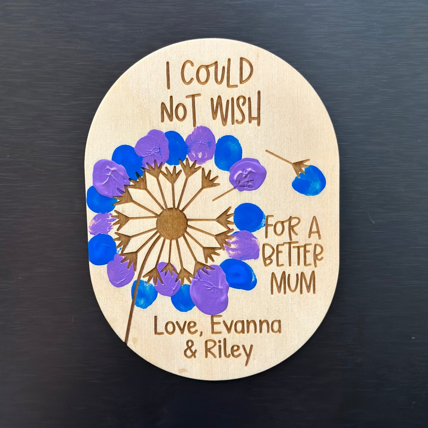Mother's Day Sign Fridge Magnet - Fingerprint Artwork
