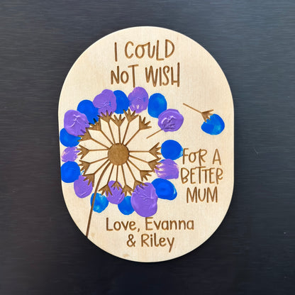 Mother's Day Sign Fridge Magnet - Fingerprint Artwork