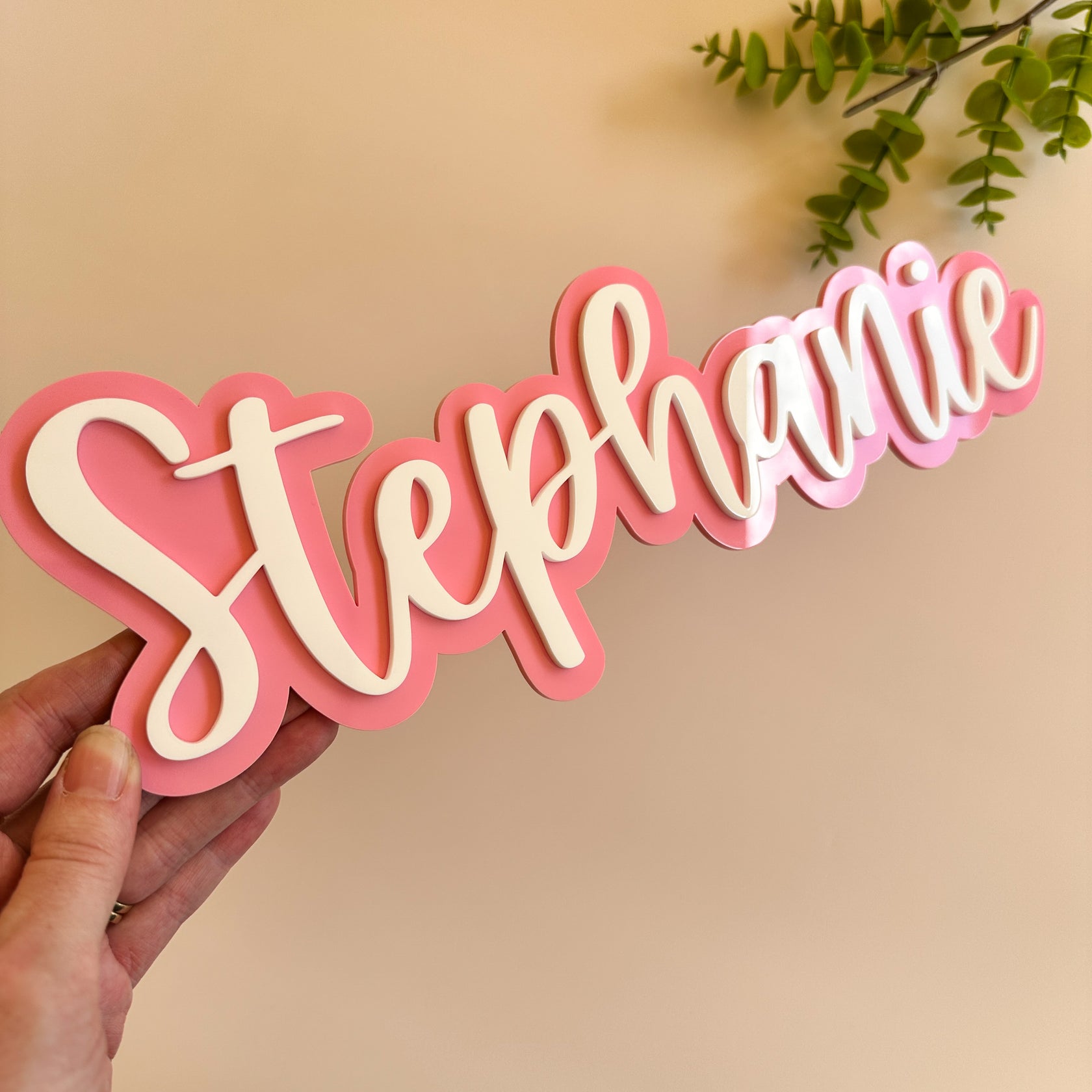 Double Layered Acrylic Name Sign – Be Inspired Designs