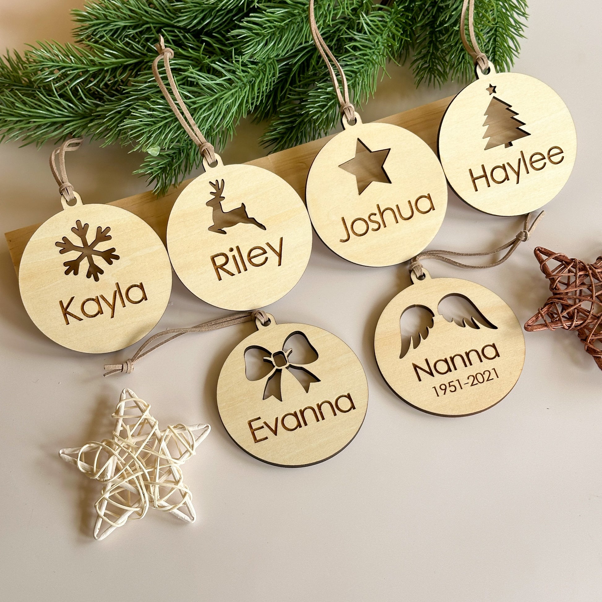 Personalised Christmas Ornament Wooden Christmas Bauble – Be