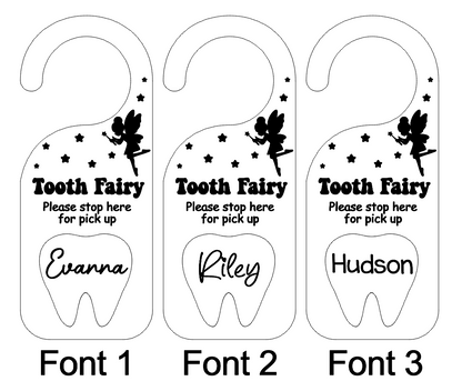 Tooth Fairy Hanger - Tooth Fairy Pickup Box - Personalised with Name