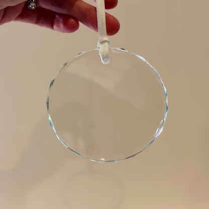 Memorial Christmas Crystal Ornament
