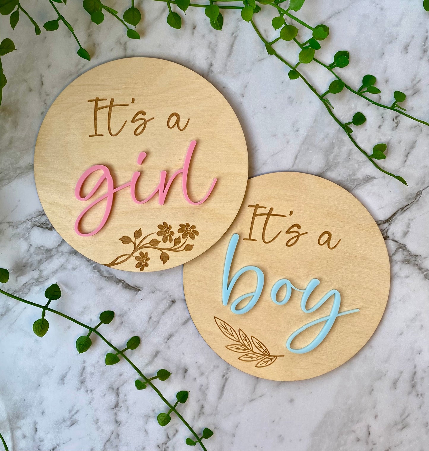 Gender Reveal Plaque | Its a Girl Sign | Its a Boy Sign