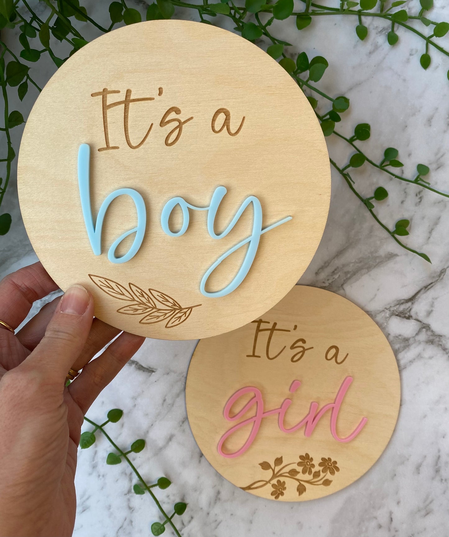 Gender Reveal Plaque | Its a Girl Sign | Its a Boy Sign