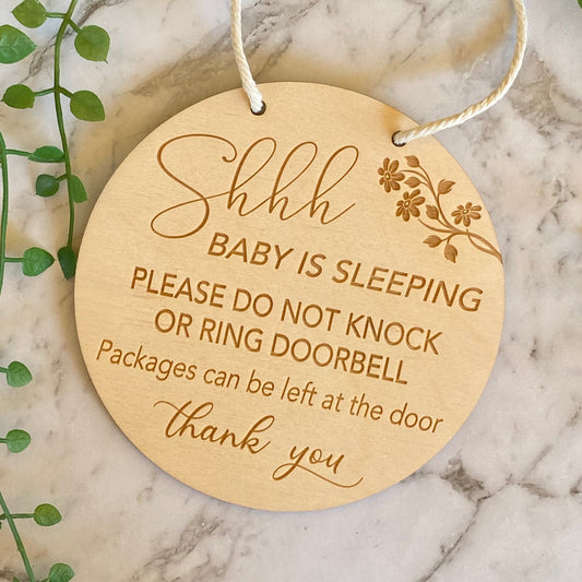 Baby is Sleeping Door Sign