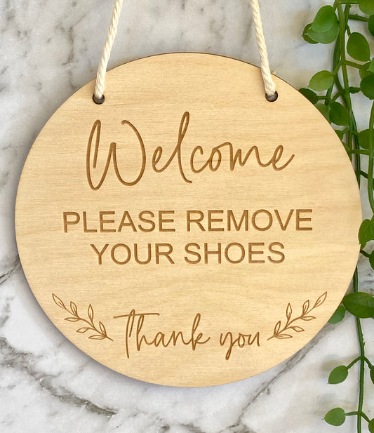 Please Remove Shoes Sign | No Shoes Sign