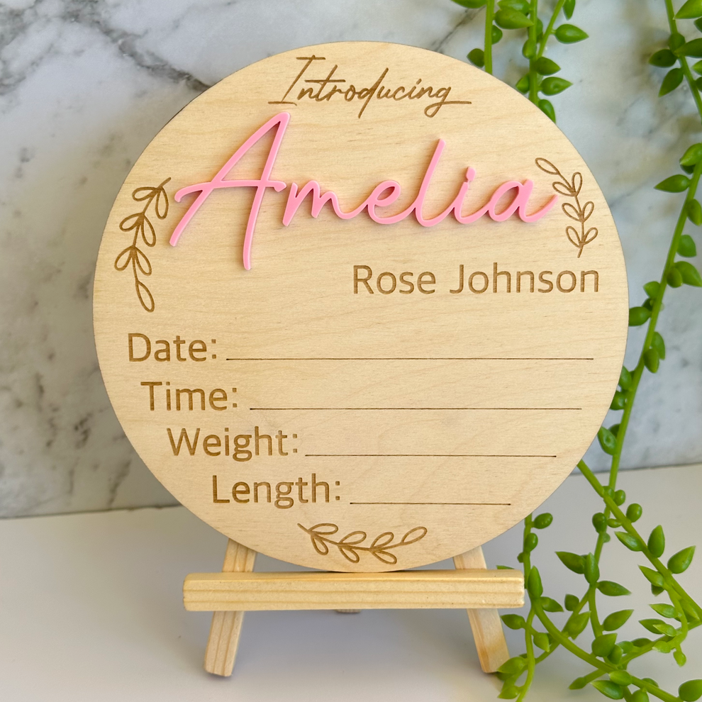 Personalised Birth Announcement Plaque Custom Birth Baby Announcemen — free download